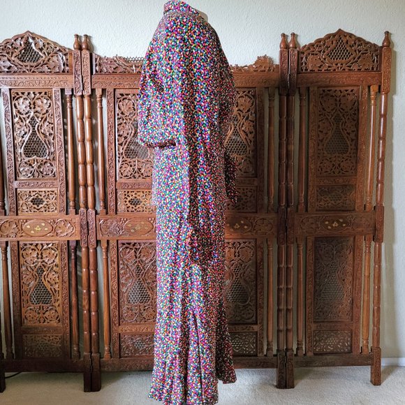 1980s Liz Claiborne Rainbow Colorful Confetti Skirt Set - Picture 3 of 16